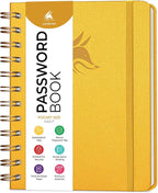 Clever Fox Password Book Spiral – Mini Internet Address & Password Organizer by CleverFox