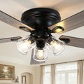 52 inch flush mount farmhouse ceiling fan with, main product view