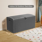 Yardgrace 80 Gallon Pro Resin Deck Box, Waterproof Outdoor Storage Bin - Image 6