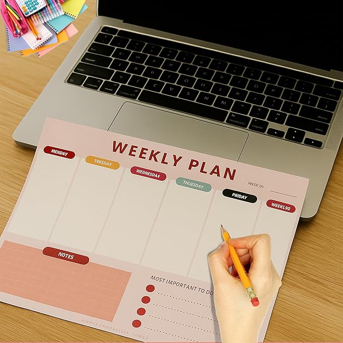 Weekly Planner Notepad – Tear-Off Weekly to do List Notepad, Weekl y Desk - Image 6