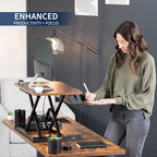 VIVO 26 inch Desk Converter, K Series, Height Adjustable Sit to Stand Riser - Image 4