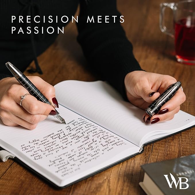 Wordsworth & Black Majesti Fountain Pen -, Luxury Case, Chrome Finish, Iridium - Image 8
