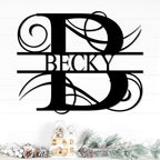Personalized Metal Name Signs, Split Letter Monogram Wall Decor, Custom Last - Image 7