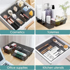 WOWBOX 25 PCS Plastic Drawer Organizer Set, Desk Drawer Divider Organizers and - Image 5