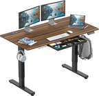 SHW 55 x 28 Inches Electric Height Adjustable Standing Desk by SHW