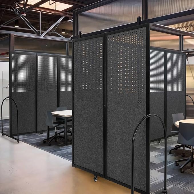 Folding Room Partition, Freestanding Privacy Divider, Portable Office Divider - Image 6