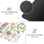 Auhoahsil Mouse Pad, 12 x 10 in Simple Flower Theme Computer Mouse Pad - Image 5