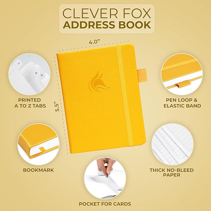 Clever Fox Address Book with alphabetic tabs - Image 2