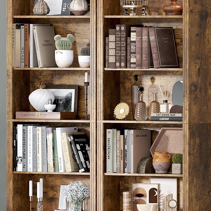 BORNOON 75" Tall Bookshelf, 6-Tier Floor Standing Bookcase - Image 6