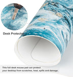 QIYI Large Desk Pad, Keyboard Mouse Pad Desktop Decor, Waterproof PU Leather - Image 4