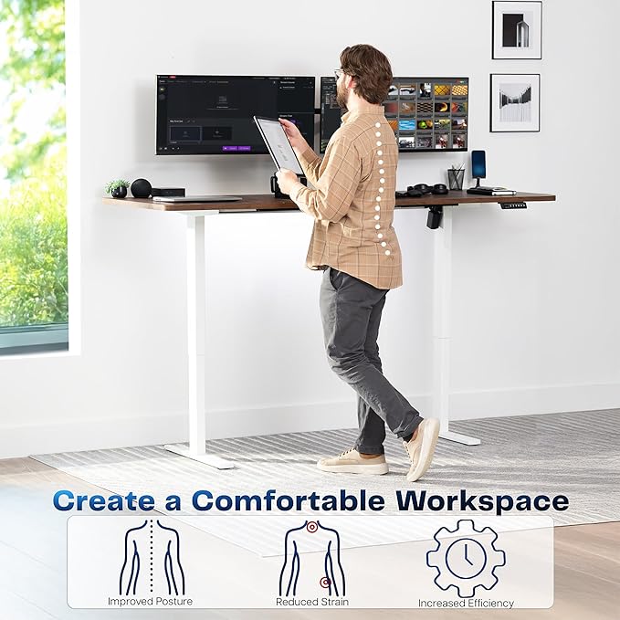VIVO Large Electric 83 x 30 in Standing Desk, Memory Height Adjustment - Image 4