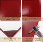 GraduationMall 11"x14" Imprinted Padded Diploma Cover Certificate Holder Maroon - Image 3