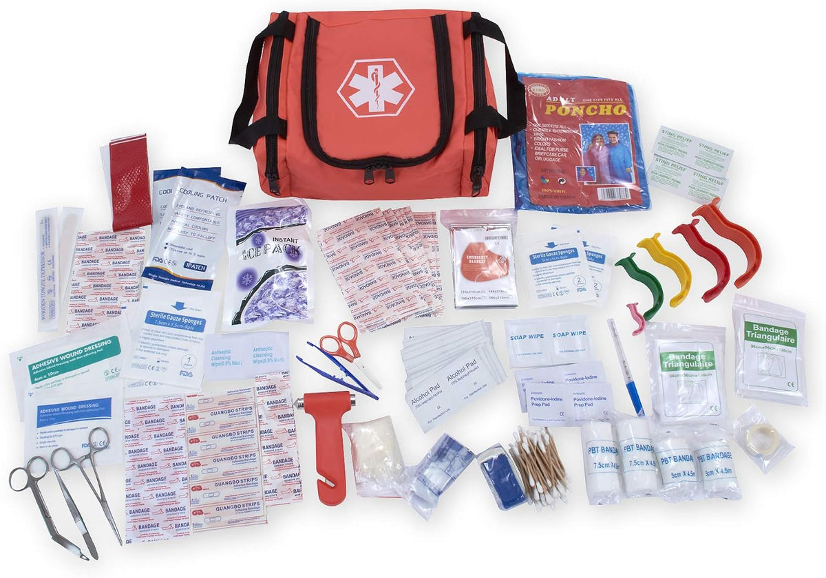 ASA Techmed First Aid EMS First Responder Fully Stocked Trauma First Aid Kit ...