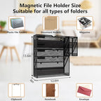 KZWKRG Magnetic File Holder, Magnetic File Organizer Wall Mount, 5 Tier Hanging - Image 4