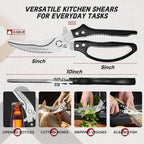 TIVOLI Poultry Shears Black, Japanese Kitchen Shears Heavy Duty - Image 5