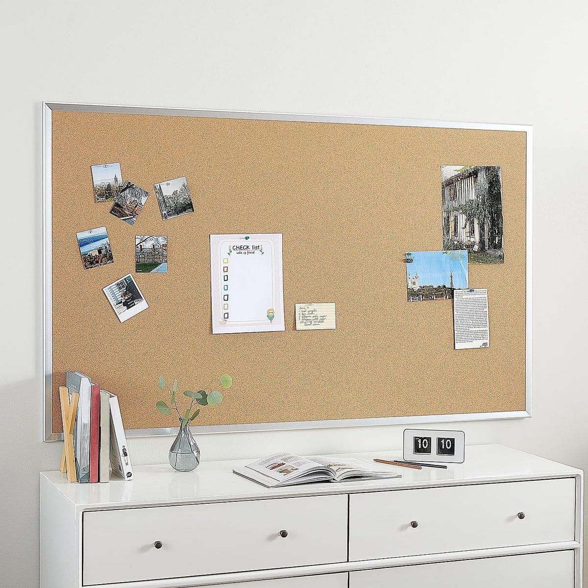 Staples Cork Bulletin Board, 5 x 3 Feet, Aluminum Frame, Vertical or Horizont...