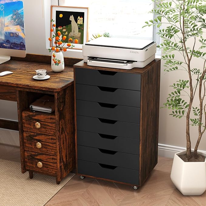 Giantex 7-Drawer Storage Cabinet, Mobile File Organizer - Image 2