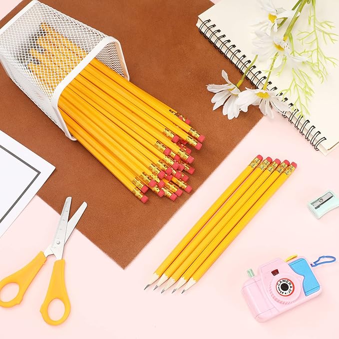 Zhehao 1200 Pcs #2 HB Pencils Yellow Pencils, Wood Cased Unsharpened Graphite - Image 6