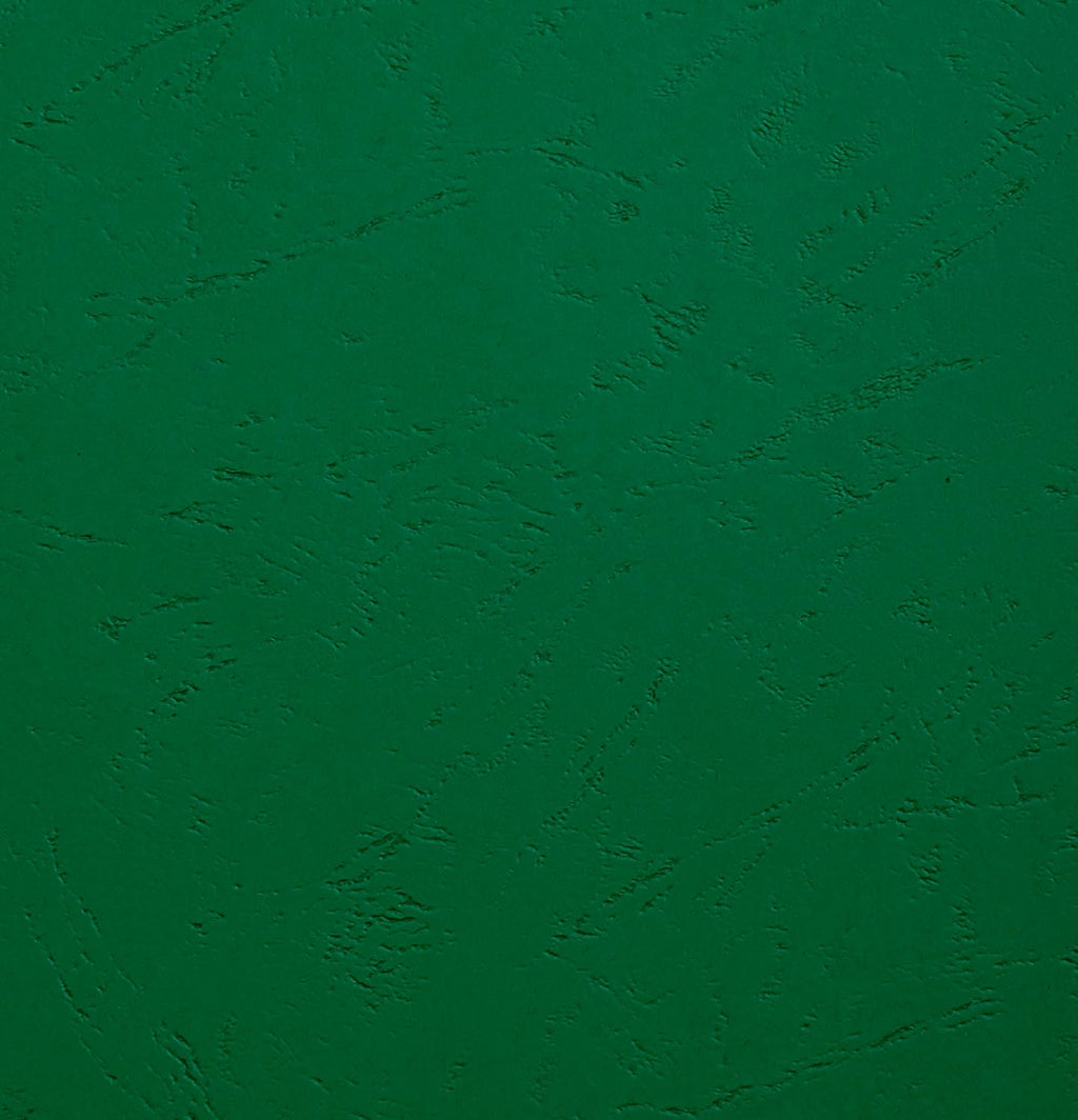 Forevcer A4 Recycled Rigid Presentation Covers, Leather Grain Effect, Dark Green, Pack of 100