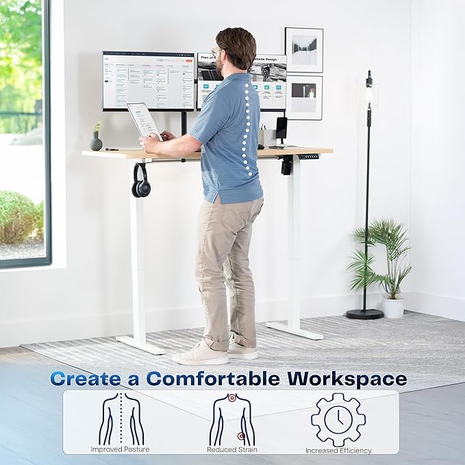 VIVO Electric 55 x 28 in Standing Desk, Memory Height Adjustment, 1B Series - Image 4