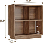 ChooChoo 4 Cube Storage Organizer, Wooden Bookcase - Image 3