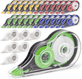 JEFURE 30 Pcs Colorful Correction Tape, 39.4 Ft White Wrong Out Tear-Resistant by JEFURE