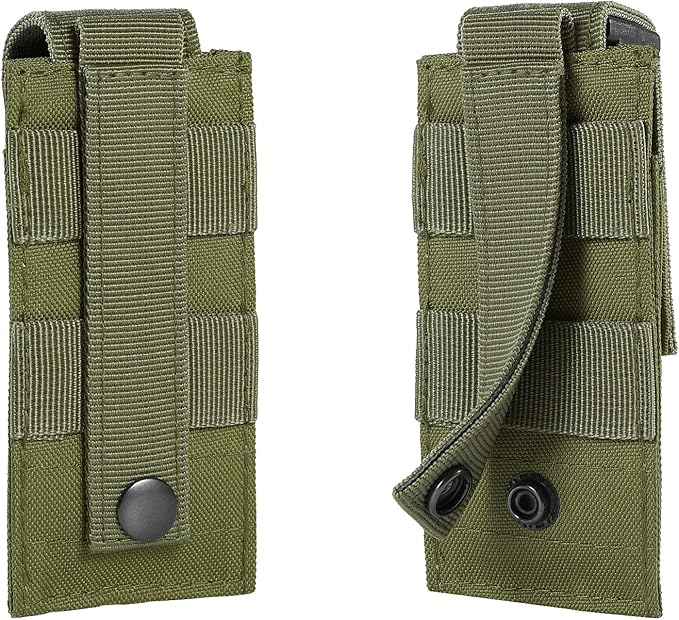 Tactical Single/Double Pistol Mag Pouch Outdoor Molle Open-Top Magazine Pouch - Image 3