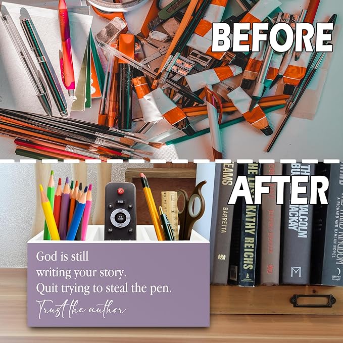 XPH Purple Christian Pen Pencil Holder Organizer - Image 6
