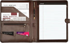 LEATHER VILLAGE Portfolio Professional Organizer– Carbon Fiber Genuine Leather - Image 2