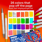 ARTISTRO 24 Acrylic Paint Markers - Image 2