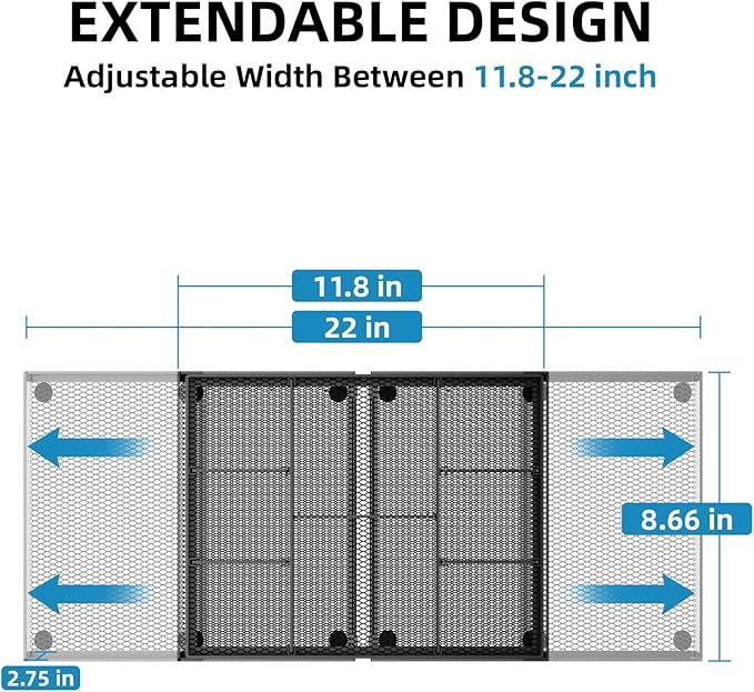 Marbrasse Expandable Desk Drawer Organizer, Mesh Drawer Organizer Tray - Image 2