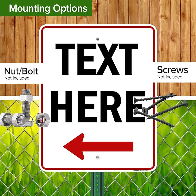Custom Arrow, Custom Directional Sign, Left Arrow, 24x30 Inches, Rust Free .063 - Image 5