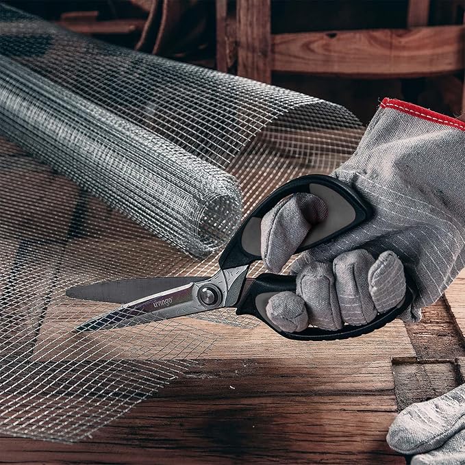 LIVINGO Heavy Duty Industrial Scissors: 10" Utility Stainless Steel Sharp - Image 8