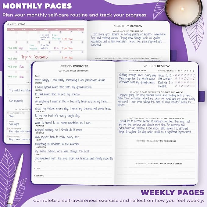 Clever Fox Self-Care Journal – Daily Reflection Notebook – Mental Health & - Image 3