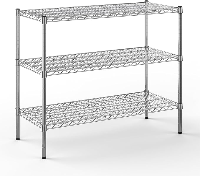 Regal Altair 18" Deep x 42" Wide x 34" Height Wire Shelving Kit | 3-Tier | NSF by Regal+Altair
