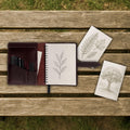 leather sketchbook cover for 5.5 x 8.5 sketchbook, main product view