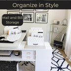 BLU MONACO White Desktop Mail Organizer - Image 2
