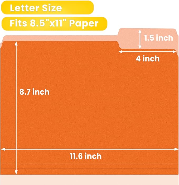 SUNEE File Folders, 30 Pack Manilla Folders 8.5 x 11, Colored File Folders Home - Image 2