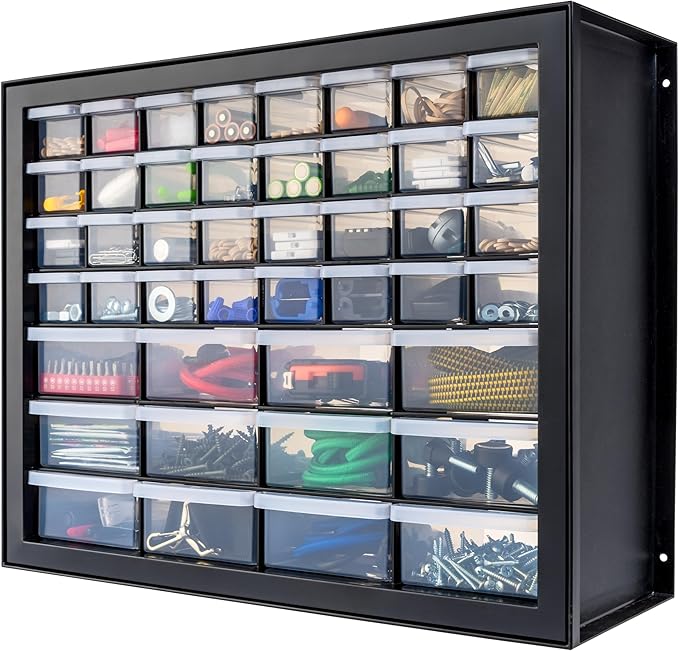 IRIS USA Screw Tool Organizer Small Parts Cabinet, Electronics Hardware Nuts by IRISUSA