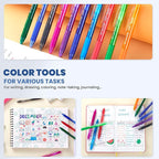 ParKoo 26 Colors Erasable Gel Pens, Retractable Erasable Pens Fine Point - Image 6