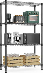 M MZG 1000 lbs 4Tier Shelf Metal Storage Shelves Wire Rack Closet Organizers by MEIGAOPLASTICANDMETALHKCOLIMITED