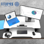 FITUEYES Height Adjustable Standing Desk 36” Wide Sit to Stand Converter Stand - Image 3