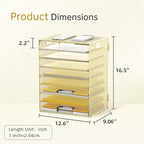 DALTACK 9-Tier Paper Letter Tray Desk Organizer - Image 4