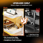 ARES WING 2-Tier Clamp On Desk Shelf, 16 inch Adjustable Above or Under Desk - Image 5