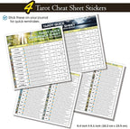 Joyppy Mini Tarot Stickers for Journaling – 1008 PCS Rider Waite Tarot Card Sticker Set,1.25" x 0.78", Waterproof Glossy Vinyl for Planner, Scrapbooking & DIY Crafts, Includes 4 Cheat Sheets
