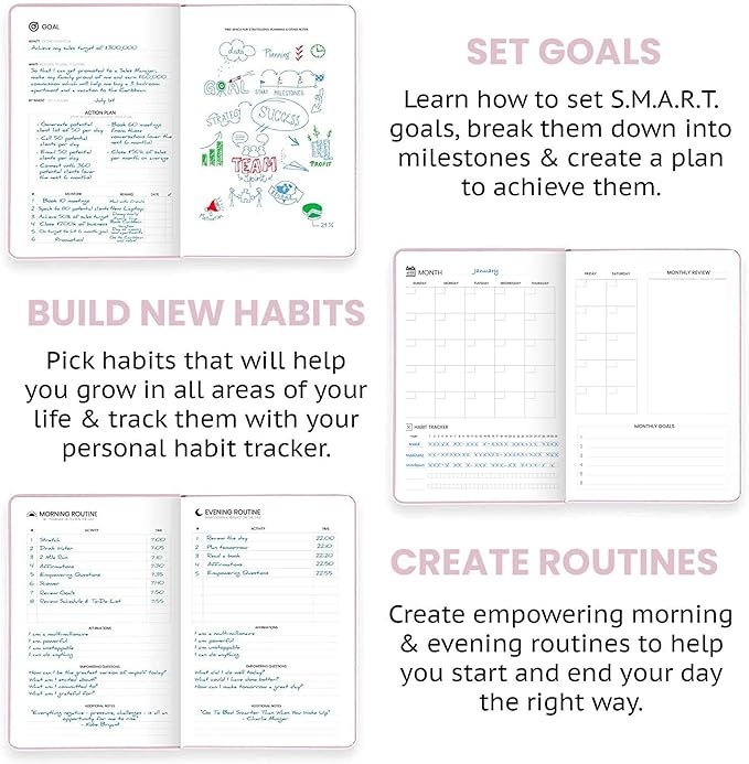 Wyze Planner Undated Daily Planner – 1-Year B5 Productivity Organizer - Image 3