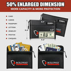 ROLOWAY Fireproof Bag 5200℉ Heat Insulated, Fireproof Money Bag - Image 4
