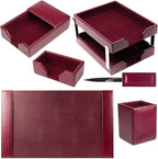 DACASSO Bonded Leather Desk Set - Image 8