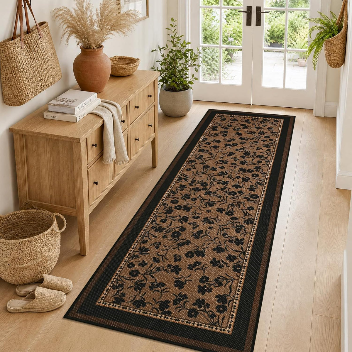 dweike easy jute non slip runner rug, 2x6, main product view
