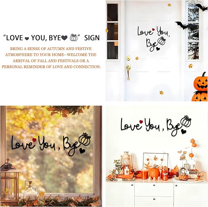 Love You Bye Wood Sign, Fall Decoration - Image 6